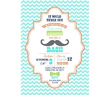 Little Man Mustache Bash Birthday Party Printable Invitation